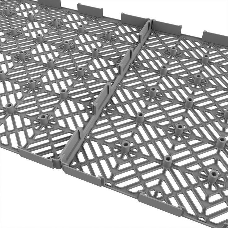 Pure Garden 11.5 in. x 11.5 in. Grey Outdoor Interlocking Diamond Pattern Polypropylene Patio and Deck Tiles (Set of 30)