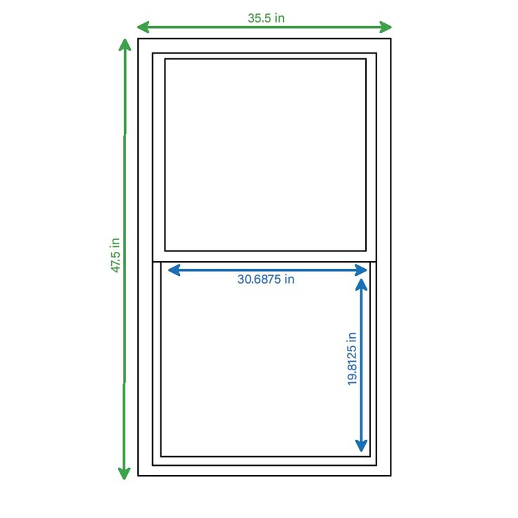 RELIABILT 150 Series New Construction 35-1/2-in x 71-1/2-in x 3-1/4-in Jamb Black Vinyl Dual-pane Single Hung Window Half Screen Included