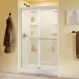 Simplicity 48 in. x 70 in. Semi-Frameless Traditional Sliding Shower Door in Bronze with Clear Glass - Super Arbor