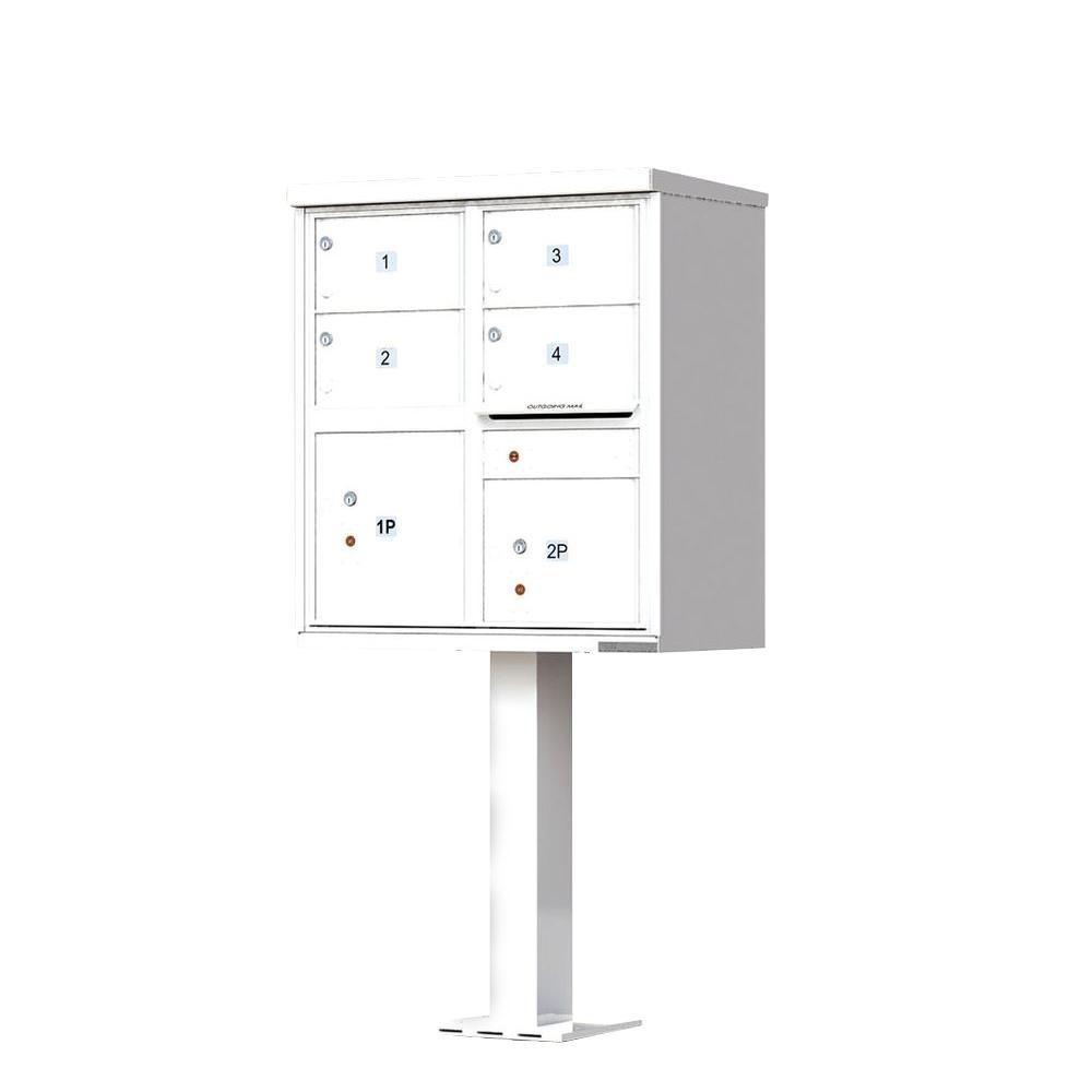 16-Mailboxes 1-Outgoing Mail Compartment 2-Parcel Lockers Pedestal Mount Cluster Box Unit - Super Arbor