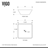 VIGO Hibiscus White Handmade Countertop Matte Stone Square Vessel Bathroom Sink in Matte White
