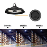 Commercial Electric CE 14 in. LED Lumen Changing Round Highbay Matte Black