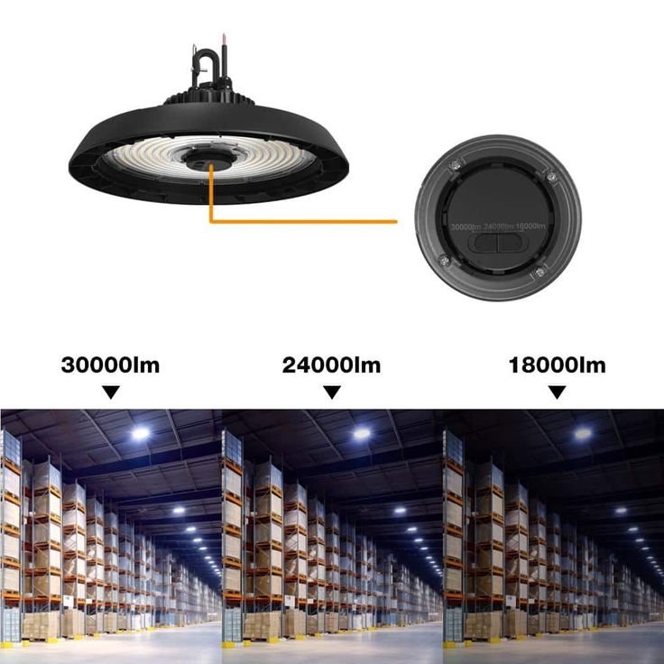 Commercial Electric CE 14 in. LED Lumen Changing Round Highbay Matte Black