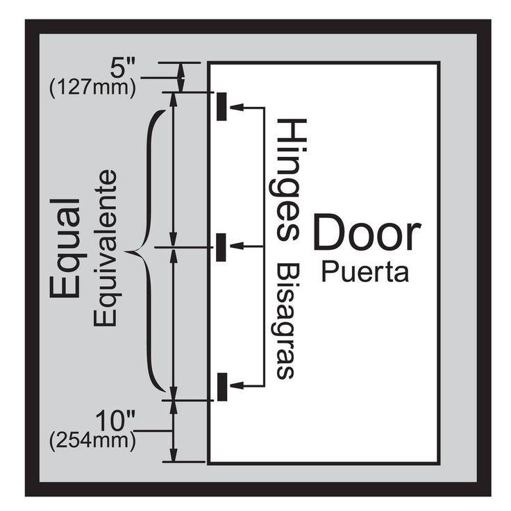 3-1/2 in. Satin Chrome Commercial Grade Door Hinge