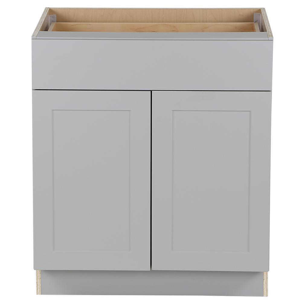 Cambridge Shaker Assembled 18 in. x 34.5 in. x 24.5 in. Base Cabinet w/ 1 Soft Close Drawer & 1 Soft Close Door in White - Super Arbor