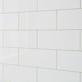 Adessi Bright White Glossy Ceramic Wall Tile - 13 x 24