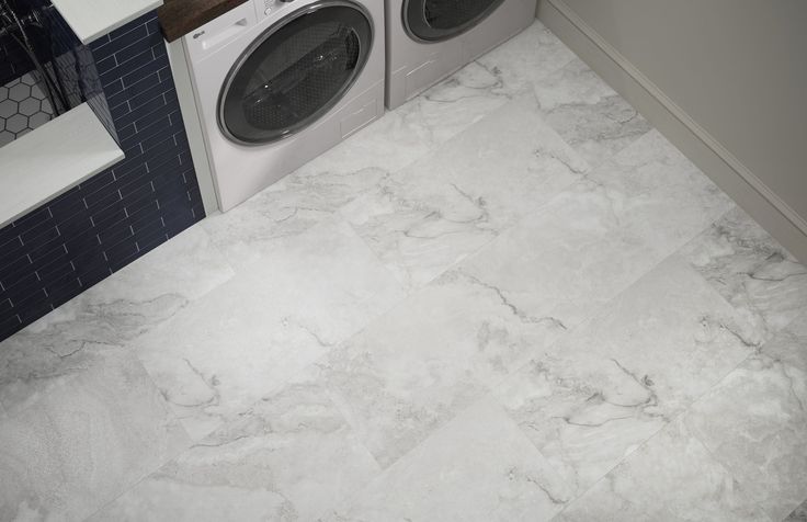 Style Selections (Sample) Arcadia Water Resistant Marble Look Interlocking Vinyl Tile