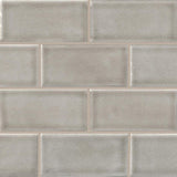 MSI Dove Gray Handcrafted 3 in. x 6 in. Glossy Ceramic Gray Subway Tile (1 sq. ft. / case)