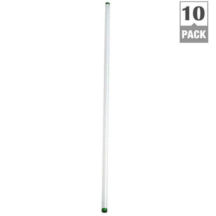 Philips 32-Watt 4 ft. Linear T8 Fluorescent Tube Light Bulb Natural Daylight (5000K) (10-Pack)