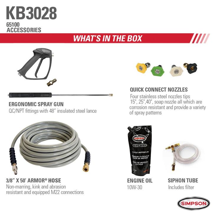 Simpson SIMPSON King Brute KB3028 3000  PSI at 2.8 GPM BRIGGS & STRATTON Hot Water Pressure Washer