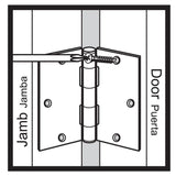 3-1/2 in. Satin Chrome Commercial Grade Door Hinge