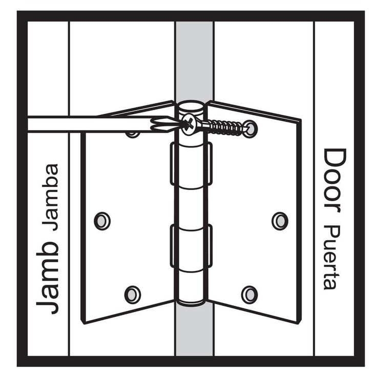 3-1/2 in. Satin Chrome Commercial Grade Door Hinge