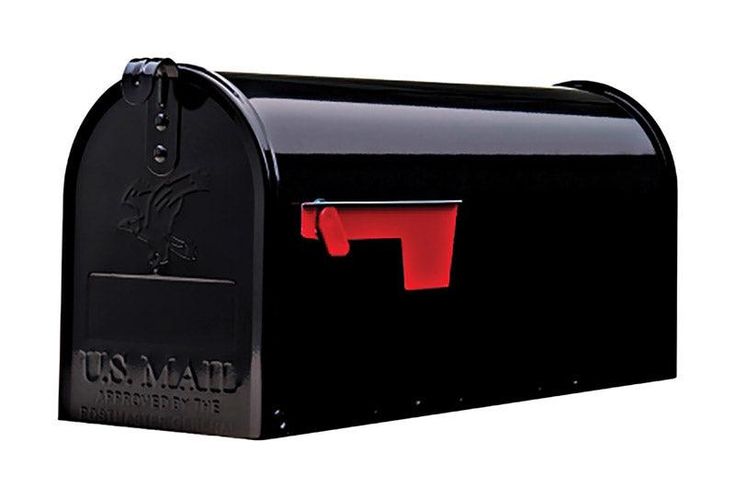 Gibraltar Mailboxe Elite Medium, Steel, Post Mount Mailbox, Black, E1100B00