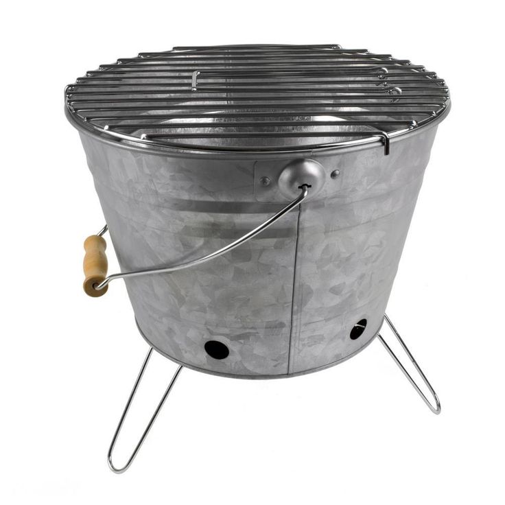 Masonware Portable Silver Colored Beach Grill