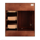 Naples 30 in. W Bath Vanity Cabinet Only in Tobacco with Right Hand Drawers - Super Arbor