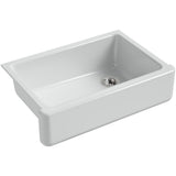 Whitehaven Farmhouse Apron Front Self-Trimming Cast Iron 36 in. Single Bowl Kitchen Sink in White - Super Arbor
