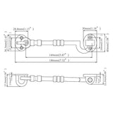 Everbilt 6 in. Black Decorative Hook and Eye
