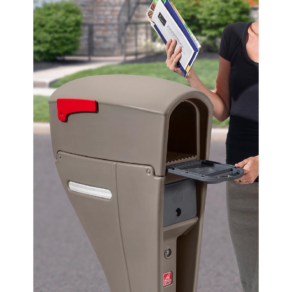 Mail Master Streamline Mocha OverPost Mounted Plastic Mailbox - Super Arbor