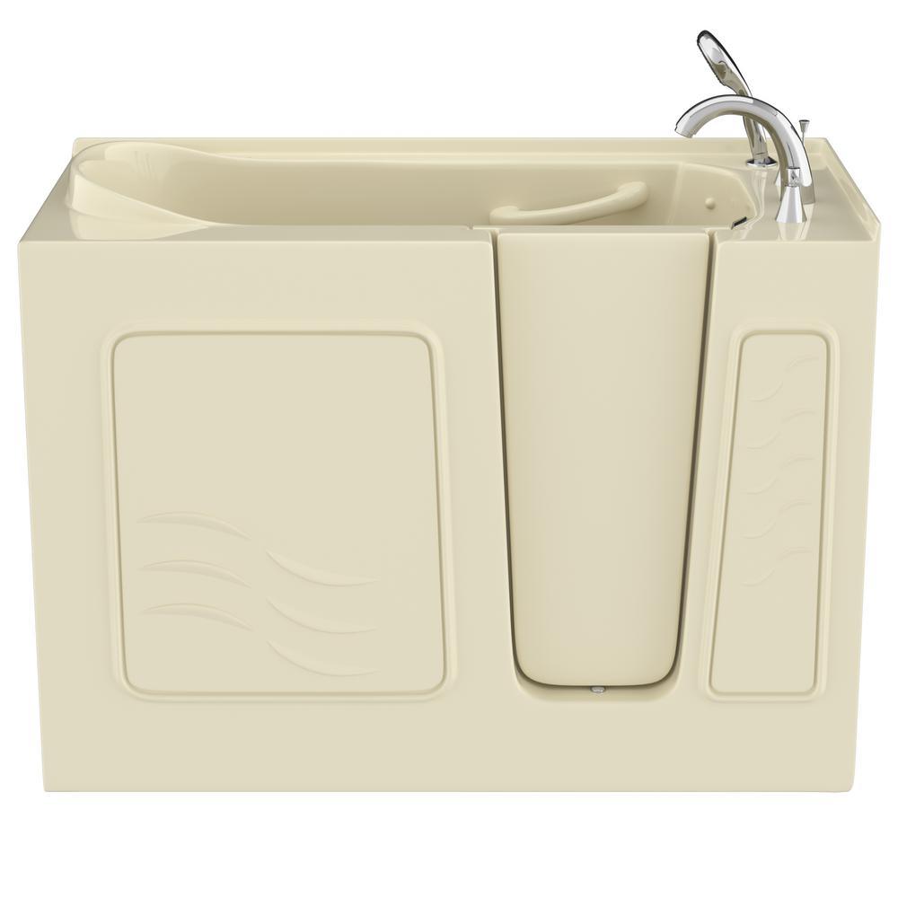 HD Series 26 in. x 53 in. Right Drain Quick Fill Walk-In Soaking Bathtub in Biscuit - Super Arbor