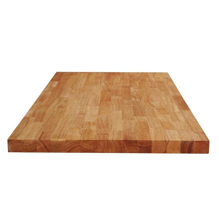 Sparrow Peak Rubberwood 6-ft Natural Straight Butcher Block Rubberwood Kitchen Countertop