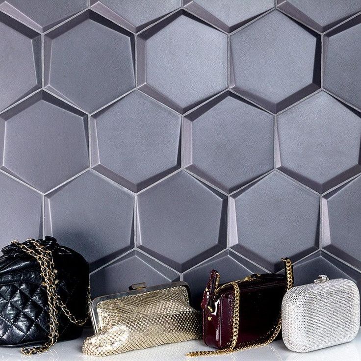 Magen Leveled-Hex Dark Gray Matte Ceramic Hexagon Tile