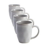 16-Piece Solid Sea Salt Gray Ceramic Dinnerware Set (Service for 16)