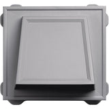 6 in. Hooded Siding Vent #016-Gray - Super Arbor