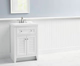 Style Selections Westlake 24-in White Single Sink Bathroom Vanity with White Cultured Marble Top