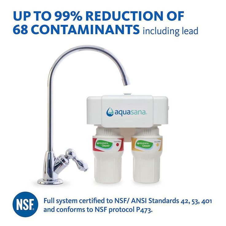 2-Stage Under Counter Water Filtration System with Chrome Finish Faucet