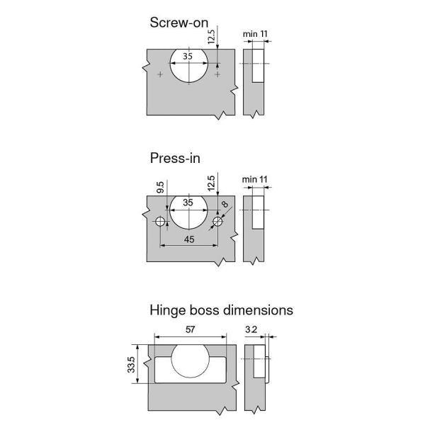 Blum Bi-Fold Frameless Cabinet Hinge (2-Pack) - Super Arbor