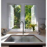 Dual Mount Stainless Steel 33 in. 4-Hole Single Bowl Kitchen Sink in Satin Finish