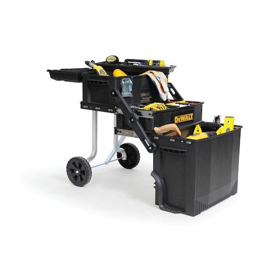 16 in. 4-in-1 Cantilever Tool Box Mobile Work Center with Removable Tray