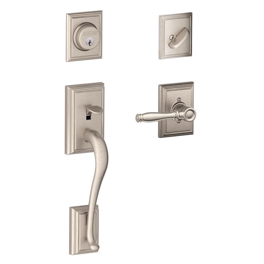 Addison Aged Bronze Single Cylinder Deadbolt with Birmingham Lever Door Handleset - Super Arbor