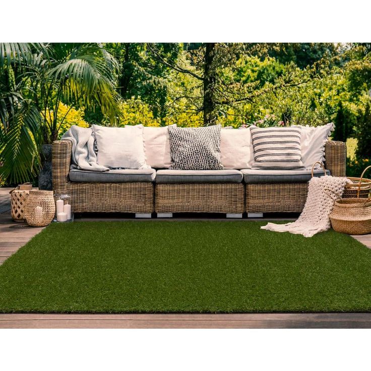 TrafficMaster Soft Touch Turf 5 ft. x 7 ft. Green Artificial Grass Rug
