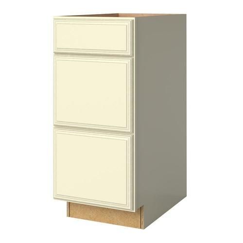 allen + roth Annscroft 15-in W x 34.5-in H x 24-in D Hazelnut Maple Drawer Base Semi-Custom Cabinet