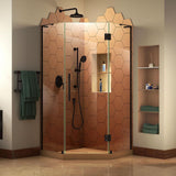 Prism Plus 36 in. D x 36 in. W x 72 in. H Semi-Frameless Neo-Angle Hinged Shower Enclosure in Brushed Nickel Hardware - Super Arbor