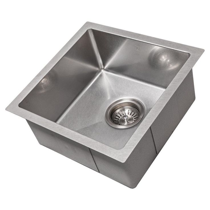 ZLINE 15 in. Boreal Undermount Single Bowl Bar Sink in DuraSnow®Stainless Steel