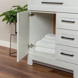 Style Selections Cauley 30-in White Single Sink Bathroom Vanity with White Cultured Marble Top