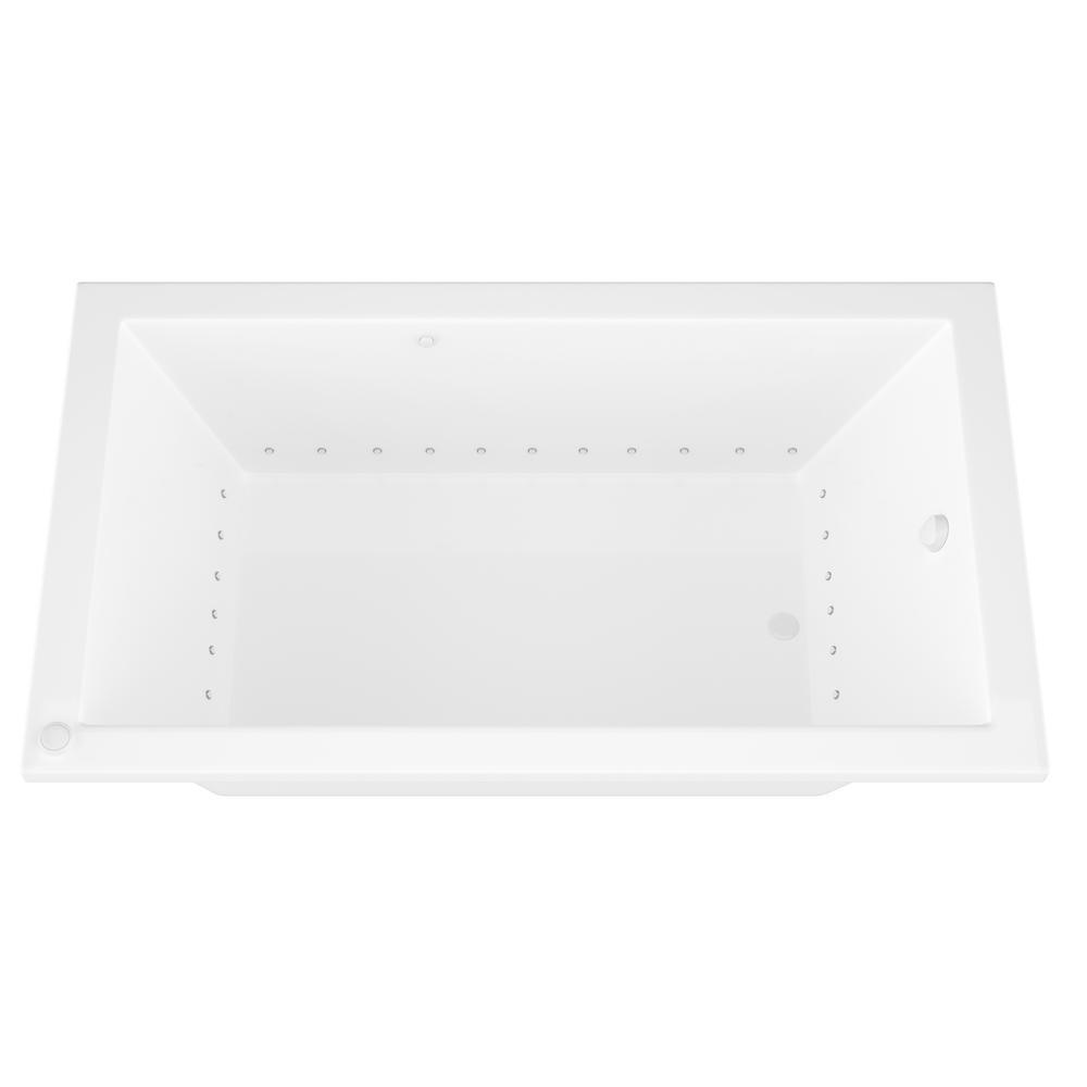 Sapphire 71.5 in. Rectangular Drop-in Air Bath Tub in White - Super Arbor