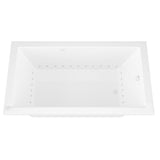 Sapphire 71.5 in. Rectangular Drop-in Air Bath Tub in White - Super Arbor