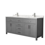 Beckett 42 in. W x 22 in. D Single Vanity in White with Cultured Marble Vanity Top in White with White Basin - Super Arbor