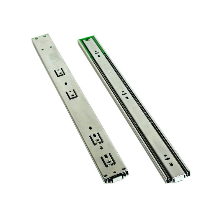 24 in. Push to Open Full Extension Side Mount Ball Bearing Drawer Slide with Installation Screws (10-Pair)