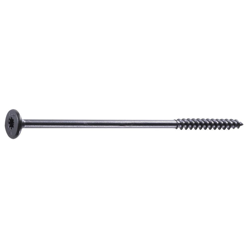 HeadLok 3/16 in. 6 in. Star Drive, Flat Head Heavy Duty Wood Deck Screw Fastener (50-Pack) - Super Arbor