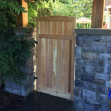 3 ft. x 6 ft. Western Red Cedar Arch Top Solid Lattice Fence Gate - Super Arbor