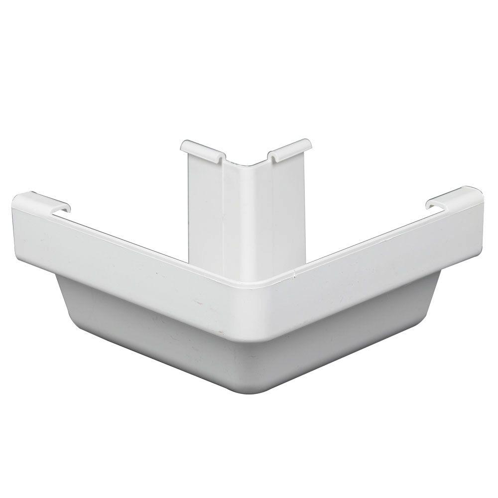 5 in. x 0.5 ft. White Vinyl K-Style Outside Corner