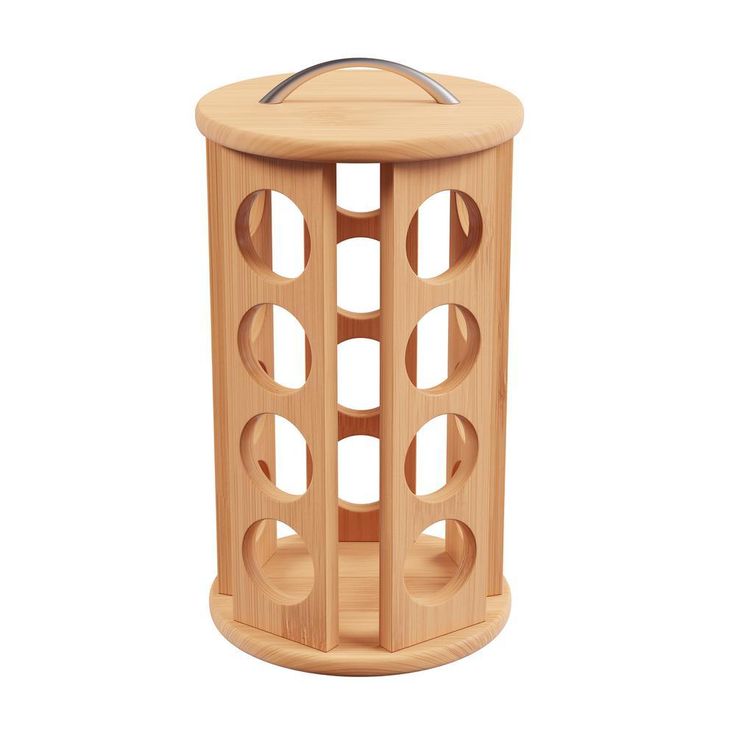 30-Count Bamboo Coffee Pod Carousel