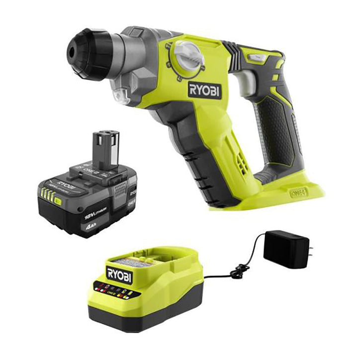 18-Volt ONE+ Lithium-Ion Cordless 1/2 in. SDS-Plus Rotary Hammer Drill with 2.0 Ah Battery and Charger Kit