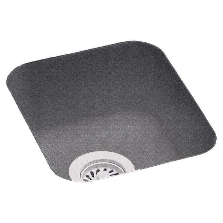 Undermount Solid Surface 13.4 in. 0-Hole Single Bowl Bar Sink in Black Galaxy