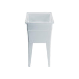 18 in. x 24 in. Polypropylene Granite Laundry Sink with 2 Hdl Non Metallic Pullout Faucet and Installation Kit - Super Arbor