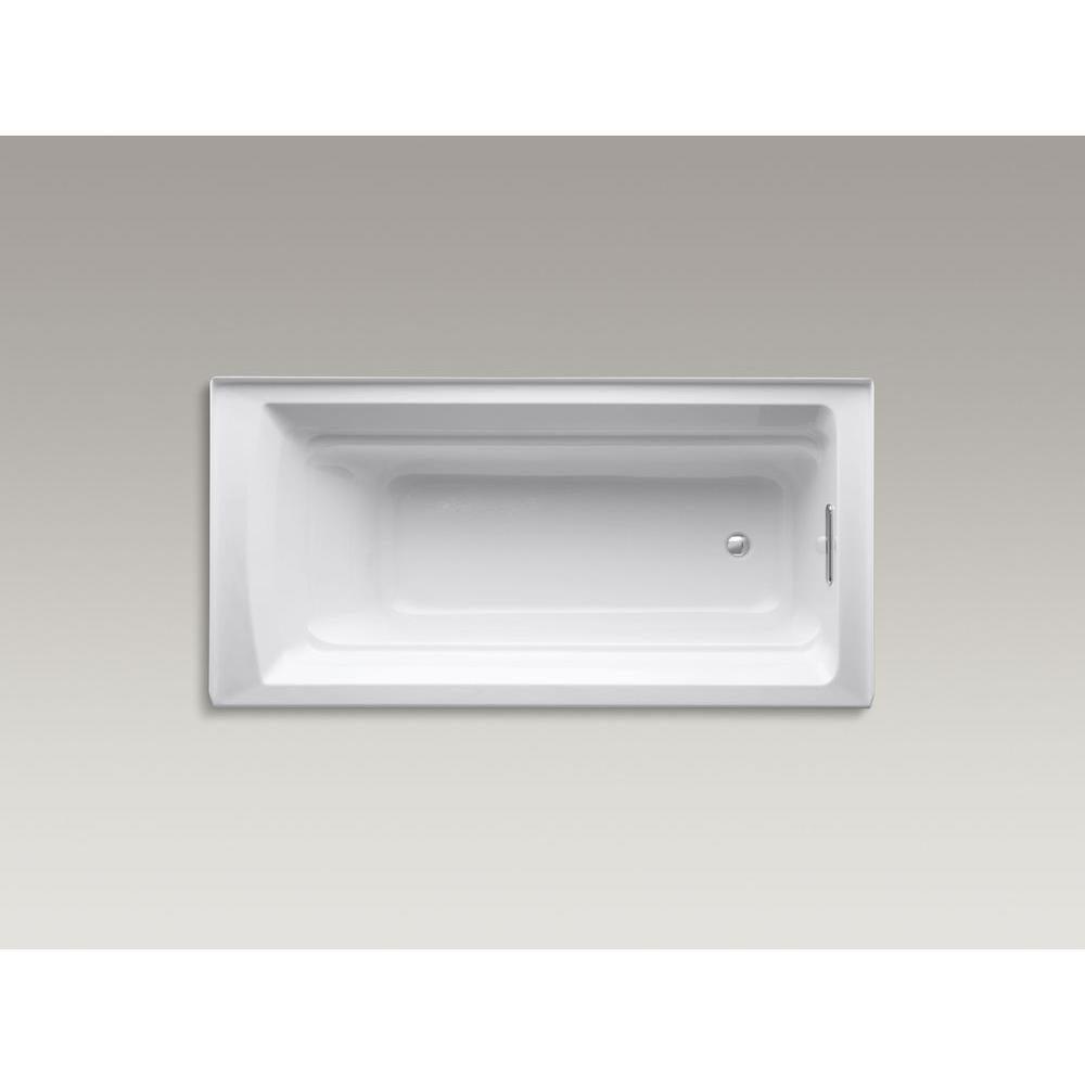 Archer 72 in. x 36 in. Acrylic Alcove Bathtub with Integral Apron and Right-Hand Drain in White - Super Arbor